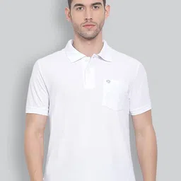 lux nitro Men Solid Polo Neck Pure Cotton White T-Shirt-picture-41