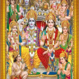 ram darbar, ram family , ram parivar photo frame Religious Frame-image-5