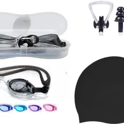 Swimming Goggle Cap Earplug Noseplug Set Kit For Boys Men Swimming Kit-picture-10