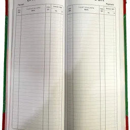 Day Book Red Half Canvas PVC Binding - (500 Pages) 1-Part Record Keeping Books-image-89