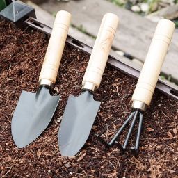 3Pcs Mini Garden Tool Kit Set With Trowel, Fork & Hand Cultivator Garden Tool Kit-image-50