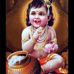 krishna photo frame| krishana photo| keishna painting Digital Reprint 14 inch x 10 inch Painting-image-6