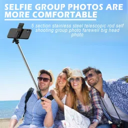PunnkFunnk R1 Selfie Stick With Flash Tripod with Wireless Remote, Compatible with All Smartphones Bluetooth Selfie Stick image 3