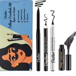 College Makeup Essentials-4, Kreamy Kajal+Mascara+Eyeliner Pencil+Eyebrow Pencil-26