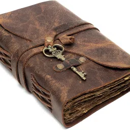 Finished Leather Journal With 100% Recycled Handmade Paper A5 Journal Plain 200 Pages-14