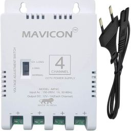 MAVICON TV-out Cable 4 channel smps for cctv camera power supply multiport 12V 5a for 4 cctv camera-image-96