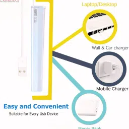 Ambert 6W 7Inch USB LED Light for Power Bank, Laptop, Mobile Charger, Desktop, 6 W 17 cm Tube Light-10