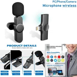 IMMUTABLE K8 LAPLE WIRELESS MIC K11 Camera Microphone image 4