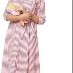 Women A-line Pink Midi/Calf Length Dress-image-8