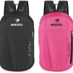 Small 10 L Backpack Small Backpack/ School Bag Combo of 2 - Black & Pink-image-66