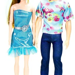 Doll Set Lovely Couple Doll Set with Folding Hands & lags Big-image-62