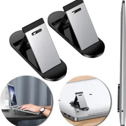 TECHGEAR Laptop Stand Bracket Support Notebook Accessories MacBook Mini Foldable Holder Aluminium Desk Stand Rotatable Laptop Stand with Adjustable Height Compatible with Universal Laptops-image-17