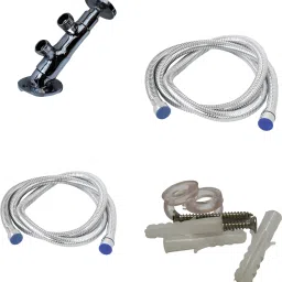 Inclined Brass foot operated tap, handsfree function & 2 Shower Hoses Foot Pedal Flush-image-57