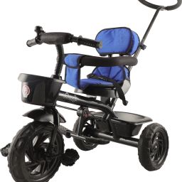 JoyRide Learn-to-Ride Trike on 3 Wheels with Safety Harness, Non-Slip Pedal,Storage Basket and Removable Parent Handle Tricycle (Blue) JR531blue Tricycle-19