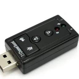 AlexVyan Original USB 2.0 External Virtual 7.1 Channel 12 MBPS 3D Audio Sound Card Mic adapter for Laptop PC (Plug and Play) Black-7.1-2 Sound Card-8