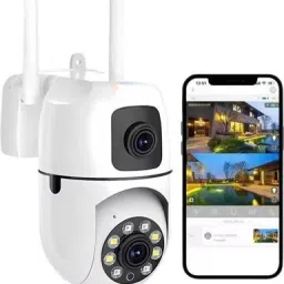 Coracao Mini Dual Lens 2-in-1 PTZ+Bullet 5MP WiFi Indoor Wireless Security Camera Security Camera-13