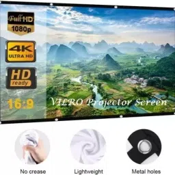 Vilro 120" Inch Projector Screen 8 x 6 Feet 4:3 Ratio 3D UHD (W) 96 x 72 Inch (H) Projector Screen (Width 244 cm x 183 cm Height)-35