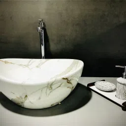 Premium Designer Ceramic Wash Basin(GJ0034)with Waste Pipe & Coupling set (0034)(17x13.5x6) Table Top Basin-image-19