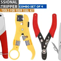 GoodsBazaar 2pc Combo Compression Tool Universal Wire Cutter Stripper Crimping Tool Pliers Network Interface Card-14