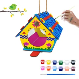 DIY Wooden Build & Paint Bird House for Kids Toy-image-14