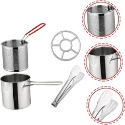 Steel Deep Frying Pot with Strainer Basket 1.2 L Electric Deep Fryer-picture-12