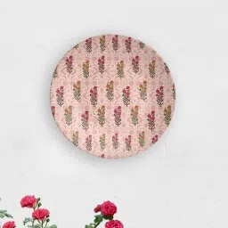 quirk india MulticolouredPeach Abstract Love of Flower Decorative Ceramic Wall Plate-picture-2