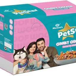 Mankind Adult Wet Dog Food | Chunky Chicken Gravy | 100g+20g Free (Pack of 15) Chicken 1.8 kg (15x0.12 kg) Wet Adult, Senior Dog Food-image-0