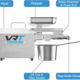 vrt 13Kg Heavy-Duty Oil Press/Maker Machine with Bigger Inlet Size 800 W Food Processor image 4
