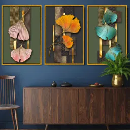 art street Ginkgo Biloba Framed Wall Art Prints Nursery Quotes Canvas Art Print Simple Wall Painting-picture-0