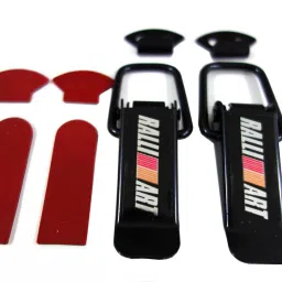 RALLIART Car Bumper Security Hook Lock Clips Kit Locking Carabiner-image-51