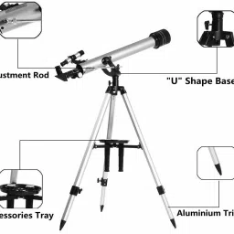 Iktu Astronomical Telescope Refractor Starwatcher Telescope with Tripod (F70060) Reflecting Telescope image 2