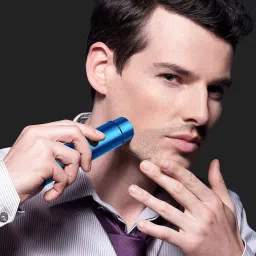 MJP TRADERS Shaving Machine Mini for Face Shaving Razor Shaver For Men (BULE, Black) Shaver For Men-image-24