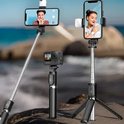 Clairbell JO9_R1S Bluetooth Selfie Sticks with Remote and Selfie Light Single Gimbal for Mobile-30