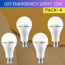 12W Rechargeable Inverter LED Bulb with Upto 4H.Power Cut Lighting Pack of_4T298 4 hrs Bulb Emergency Light-image-29