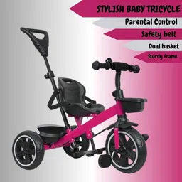 joyride Classic 500 Plug N Play Tricycle for kids | Baby Tricycle With Parental Push Handle & Seat Belt | 2 Years to 4 Years Boys & Girls Cycle | Kids Baby Tricycle-picture-34