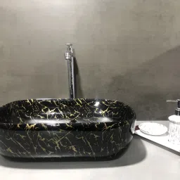 Table Top Premium Designer Ceramic Wash Basin(M27) (18*13*5)(M27) Table Top Basin-image-96