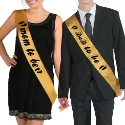 mom to be and dad to me Sash & dad and mom to be sash for Party Decoration Combo Pack-10