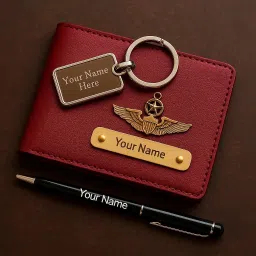 Men Casual Red Artificial Leather Wallet-image-95