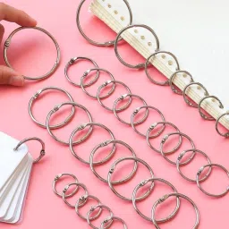 Brightlance 20mm Loose Leaf Binder Ring Key Chain Key Rings Card Ring Stainless Steel (20pc) Manual Ring Binder-17