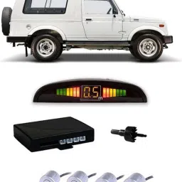 JB305 Silver Car Reverse Parking Sensor with LED Display 4 Sensor J305 Parking Sensor-image-38