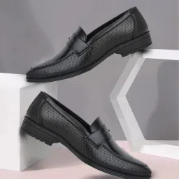 Alberto Torresi Signature By AT/Black Saddle Loafers Slip On For Men-image-56
