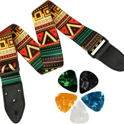 Guitar Strap with Picks Guitar Belt for Electric Guitar/Acoustic Guitar Polyester, Nylon Strap-23