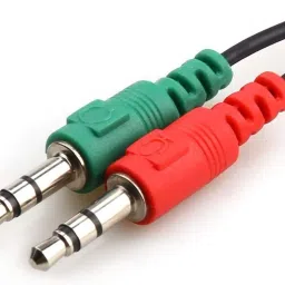 DRUMSTONE Red, Green 3.5mm Audio Jack Splitter Adapter Cable Headphone & Microphone Converter Phone Converter-image-43