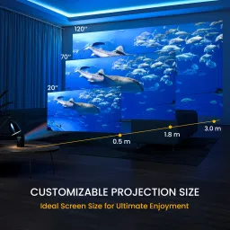 Portronics Pico 12 Smart Projector with Android 11, 4K Ultra HD Support, Auto Keystoning (3200 lm / Remote Controller) Portable Projector image 2