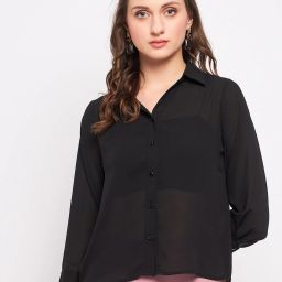 Women Regular Fit Solid Casual Shirt-image-2