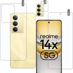 GARUDA GLASS Front and Back Tempered Glass for REALME 14X 5G with camera lens protector-24
