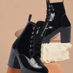 Women's Boots |Faux Leather, Trendy, Comfortable,Lace-Up Boots for Women & Girls Boots For Women-image-20