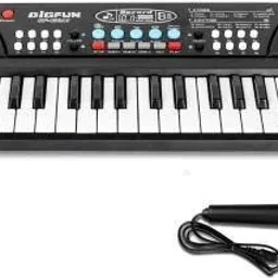 37 Key bigfun Piano Keyboard Toy for Kids with mic dc Power Option Recording-3