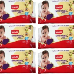 Moisturising Wipes With Jojoba Oil, 72 Pcs Pack, Combo of 6-14