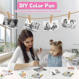 CASON 1 Instant camera Mini Camera Printer, 1080P HD & 48MP Instant Photo Camera for Kids with Print Instant Camera image 4